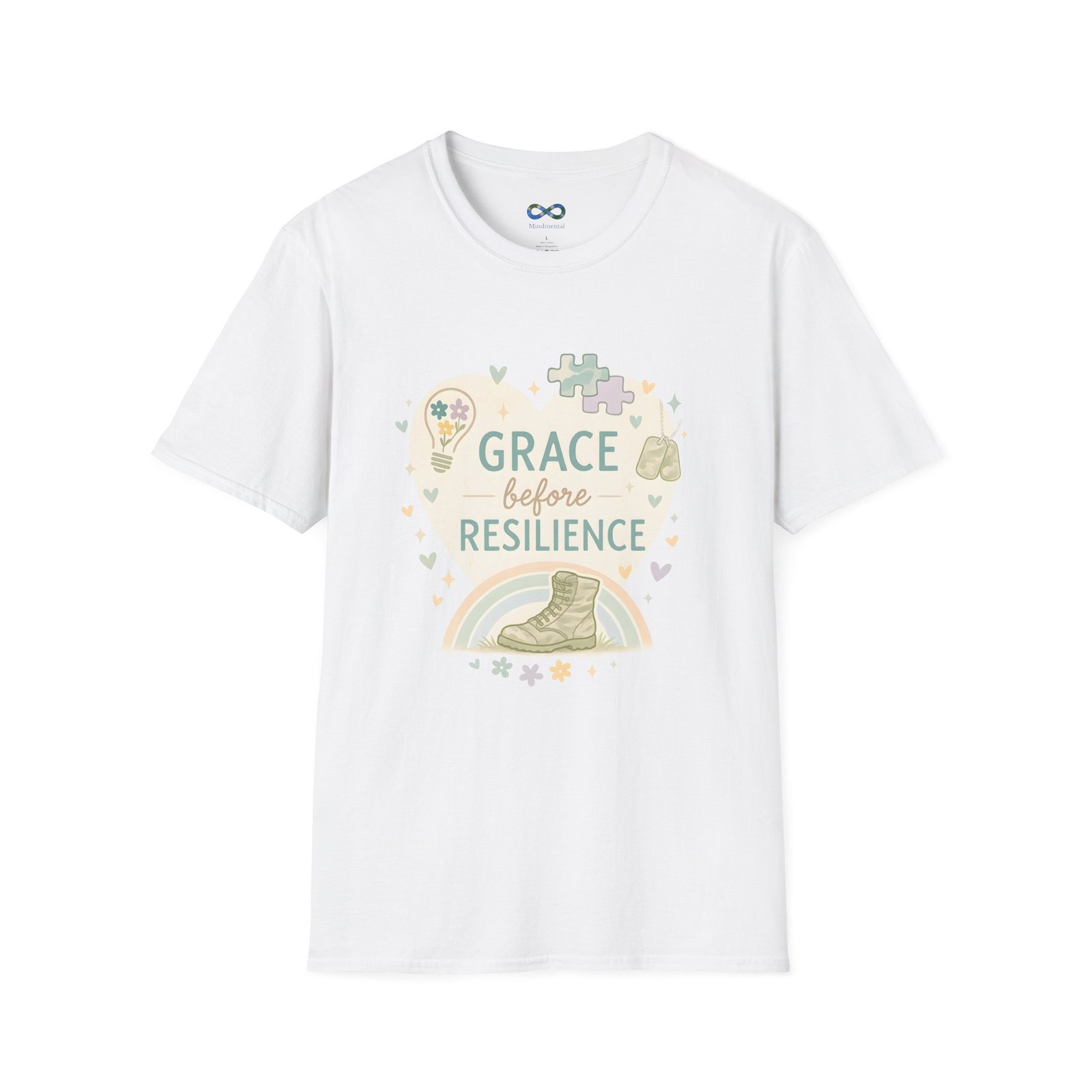 Grace Before Resilience T‑Shirt - Inspirational Military Resilience Design - Image 5