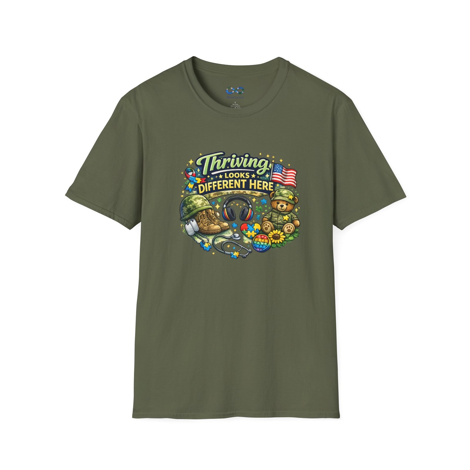 Thriving Looks Different Here T-Shirt - Military Veteran & Family Support Graphic Tee - Image 17