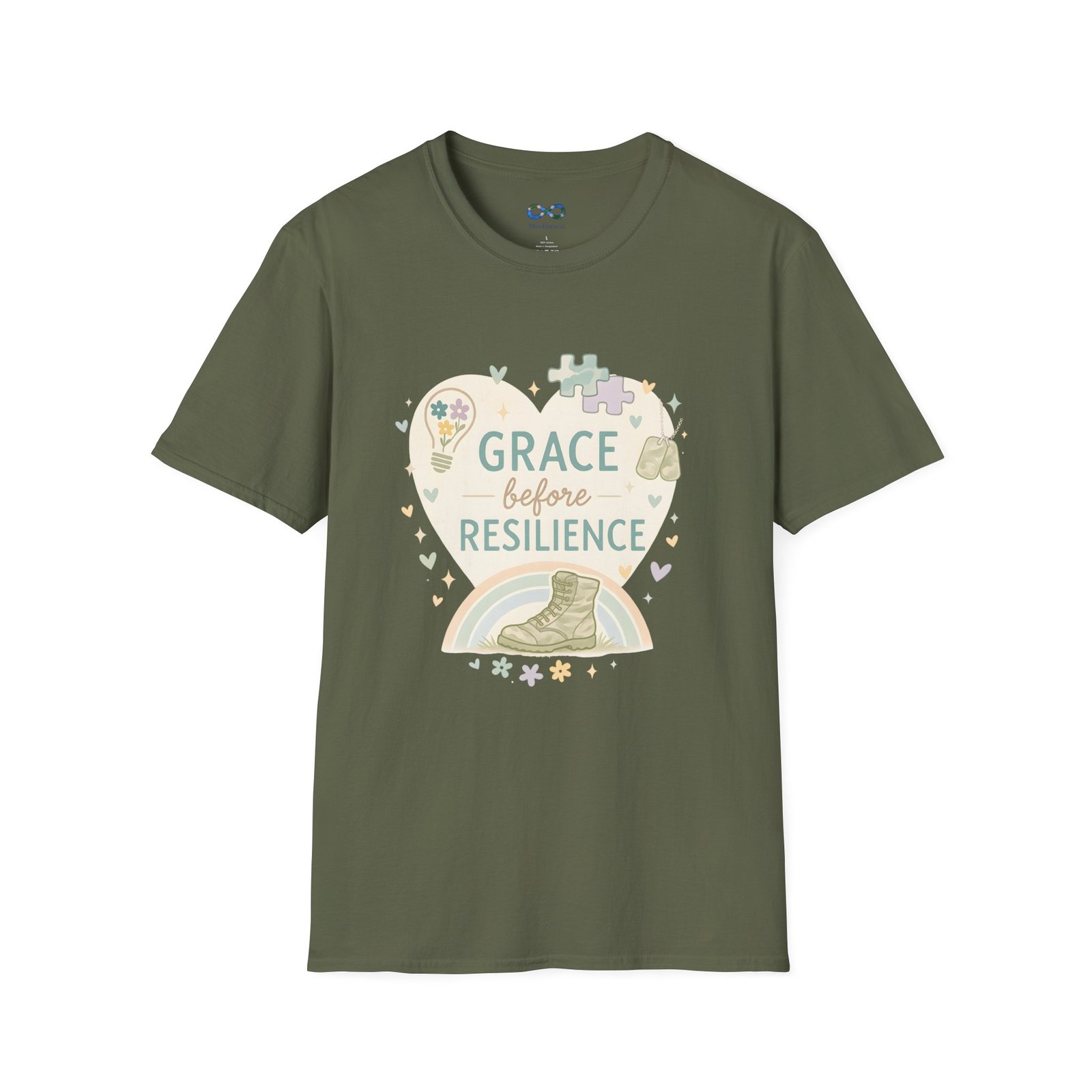Grace Before Resilience T‑Shirt - Inspirational Military Resilience Design - Image 33