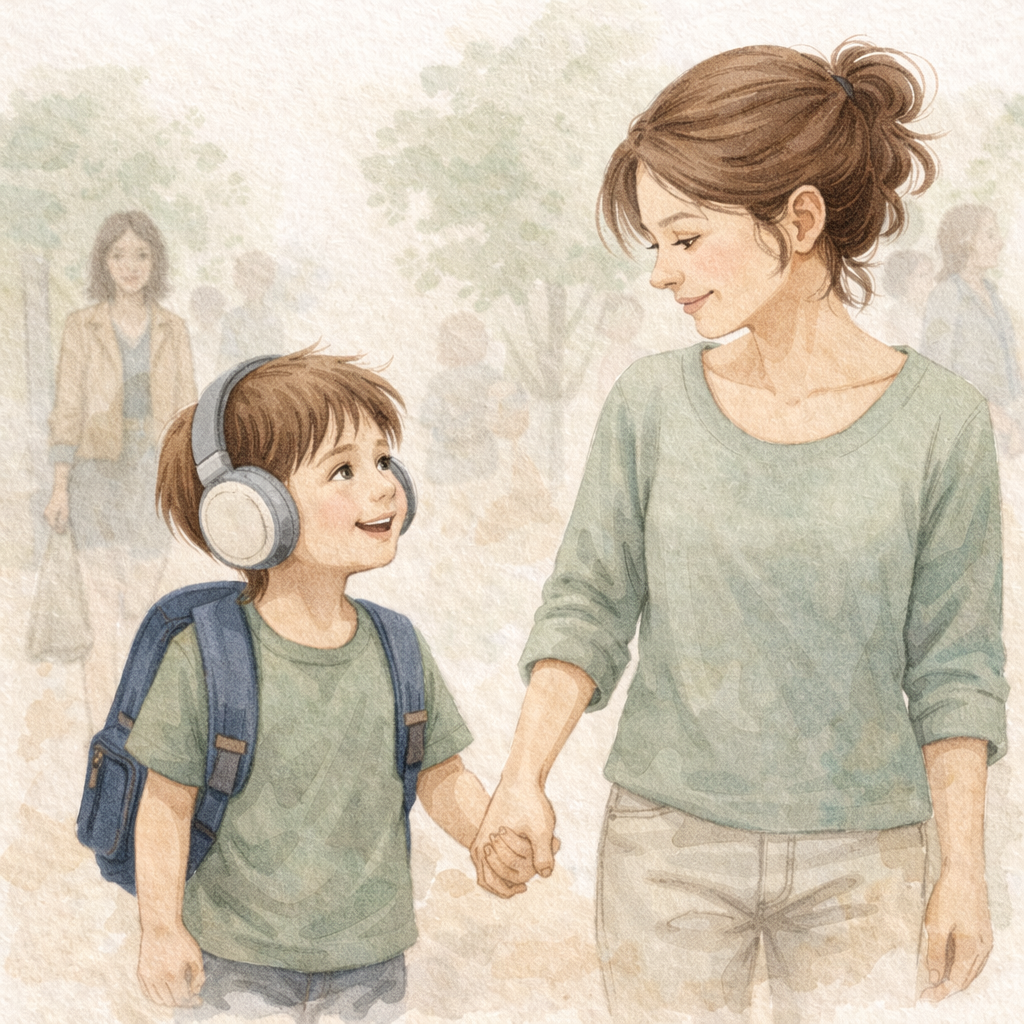 Exposure vs Timing mom and son smiling